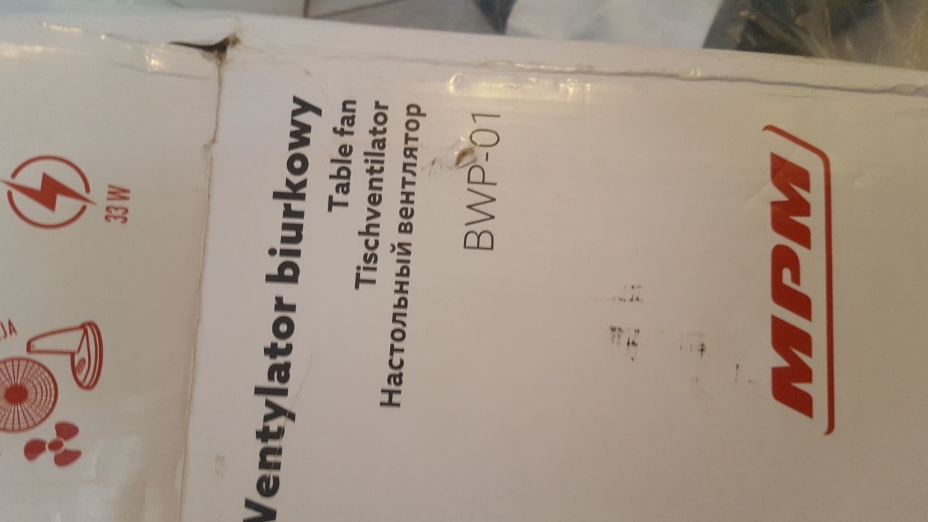 Wiatrak wentylator MPM biurkowy nowy