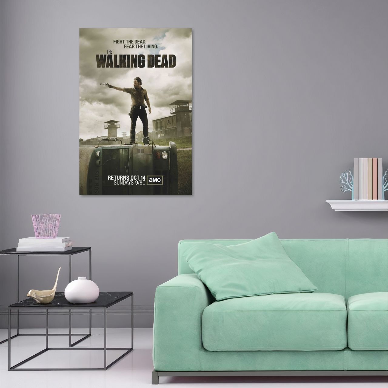 Walking Dead, TWD, Рік Граймс,Ходячі мерці, постер, картина на полотні
