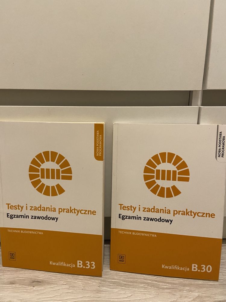 Książki testy i zadania praktyczne technik budownictwa B.30 i B.33