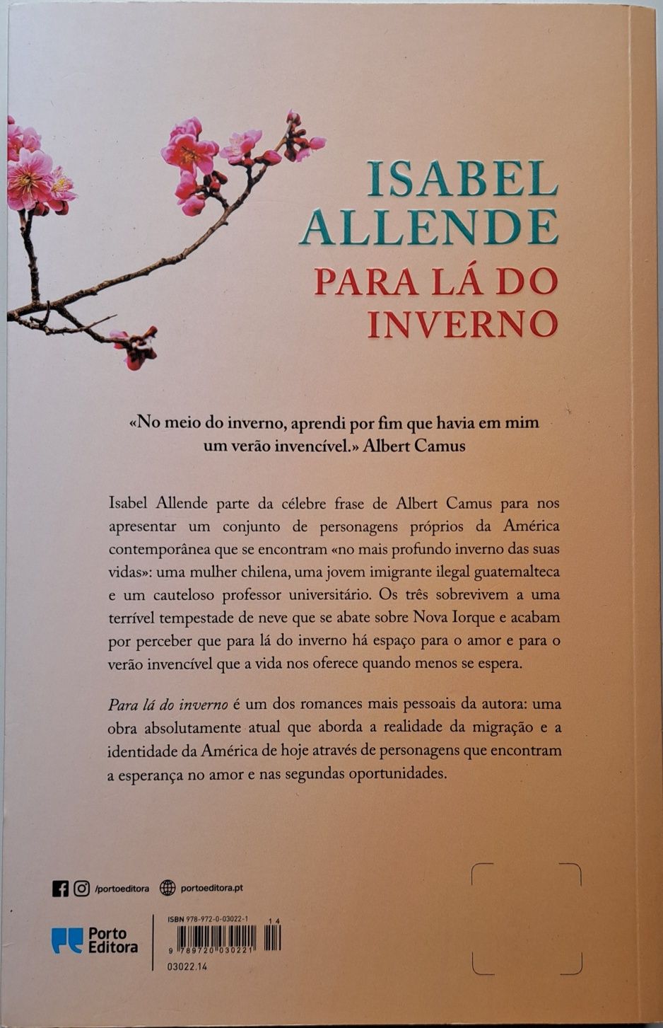 Para Lá do Inverno de Isabel Allende