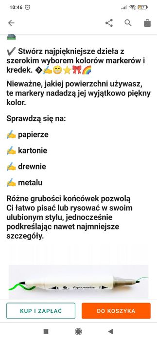 Kredki + markery na bazie wody