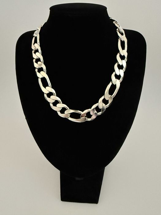 Srebrny Łańcuszek splot Figaro 49,5 CM 177 GRAM ! PR. 925 Okazja !