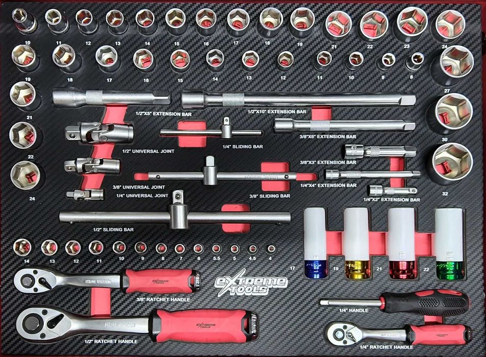 Conjunto de Chaves com espuma EVA 266 Peças