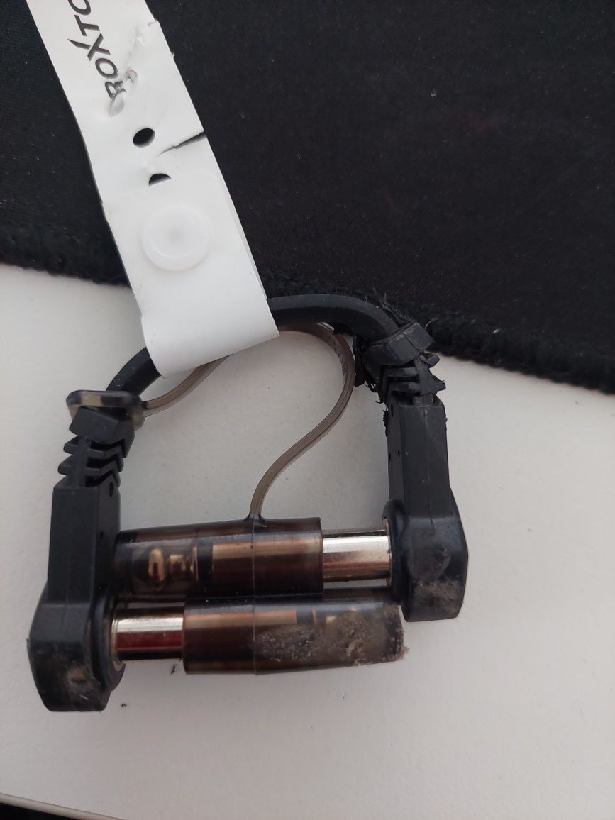 Kabel do efektu patch Jack 6,3 mam mono 10 cm - uszkodzony