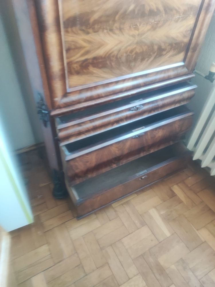 Sekretarzyk sekretera XIX wiek intarsjowany w stylu duńskim