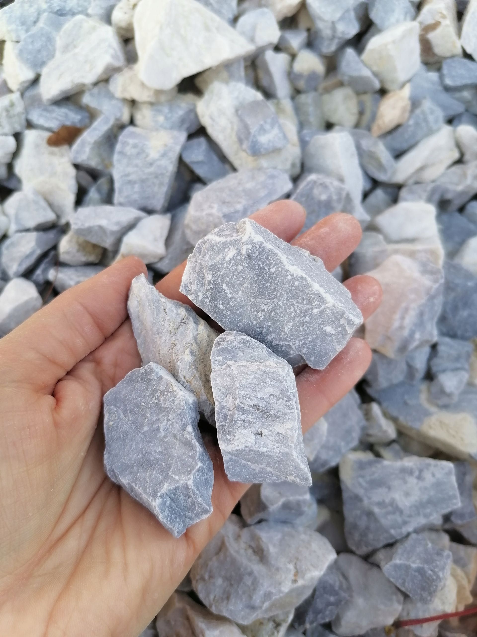 GRYS LODOWY Kamień Ogrodowy Grys 16-22 mm Grys Opaska Rabaty Ice Blue