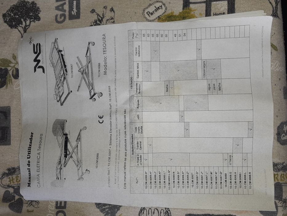 Cama eletrica com estrado e colchão