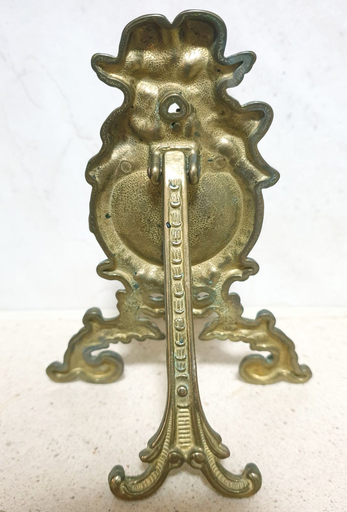 Lindissimo antigo suporte de relógio de bolso "anjos" em bronze
