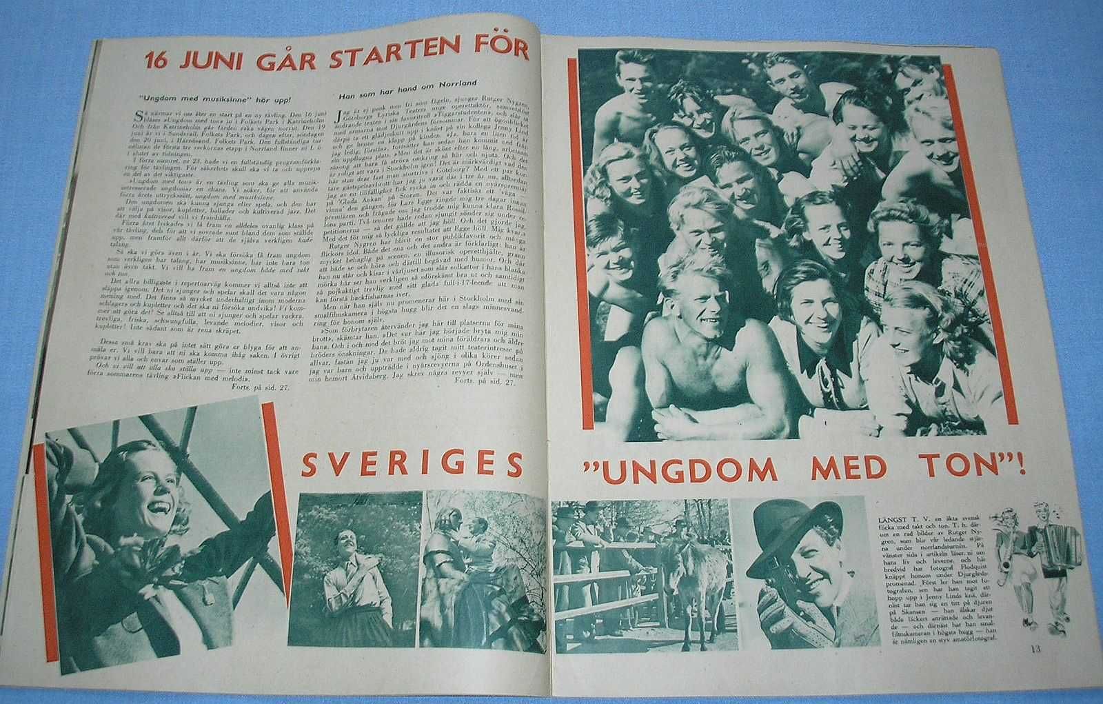 FilmJournalen nr 24 z 13 czerwca 1942r Sickan Carlsson i Karl Holmsten