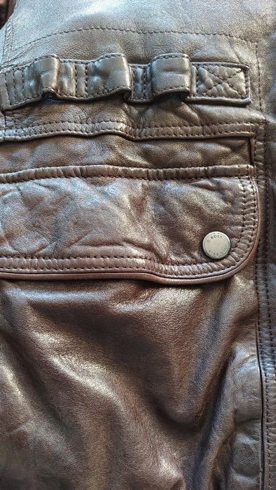 Hugo Boss nowa kurtka męska skórzana pilotka r. S