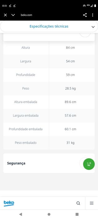 Mini congelador Beko