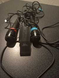 Microfones Singstar+cartão de memória 32 MB PlayStation2