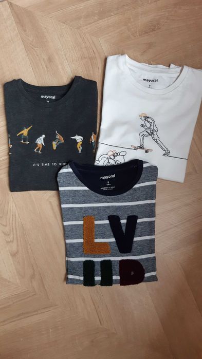 T-shirts manga comprida + calça menino Mayoral