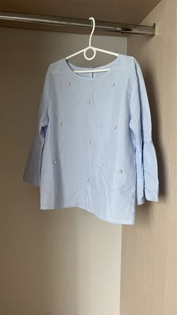 Блакитна блузка для дівчинки