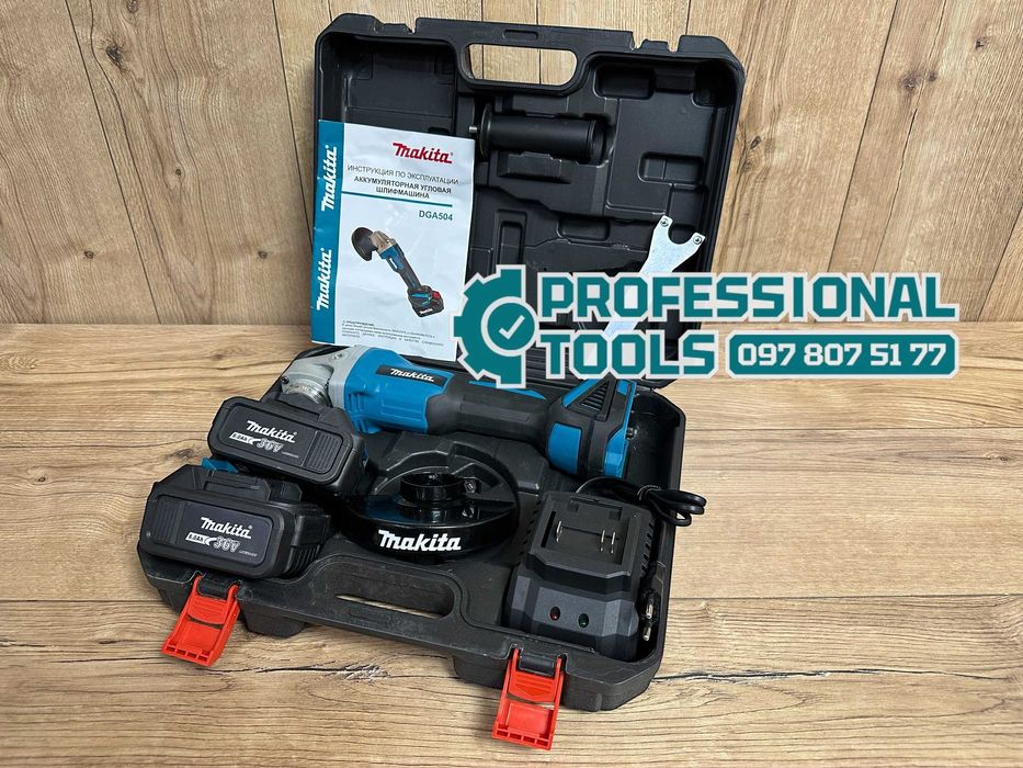 Акумуляторна Полірувальна машина Makita DGA504 Болгарка 3режими роботи