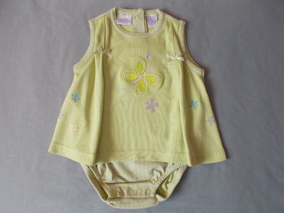 Sukienka body zielona, nowa, r.3/6m od r.68, Baby Beginnings