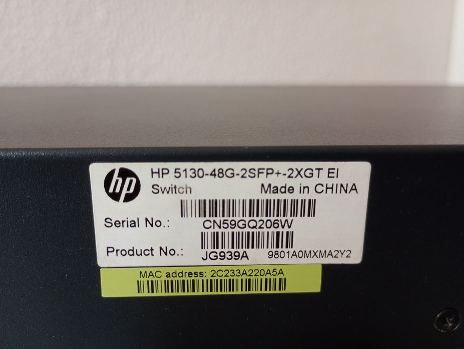 Switch HPE 5130-48G-2SFP+2XGT EI (JG939A) – 48 Portas Gigabit + Uplink