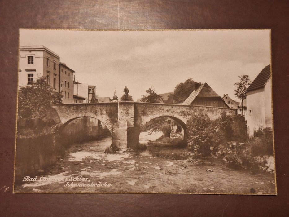 Lądek-Zdrój most św. Jana Nepomucena,  rzeka Biała Lądecka Bad Landeck