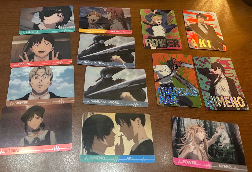 Японські колекційні картки з аніме «Людина-бензопила»