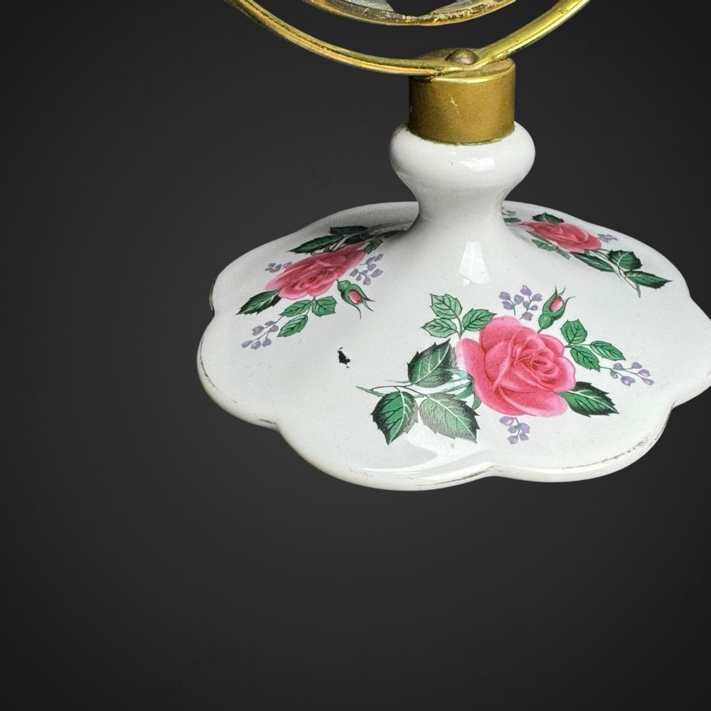 Lusterko toaletkowe na porcelanowej podstawce KM kwiaty B51/030901