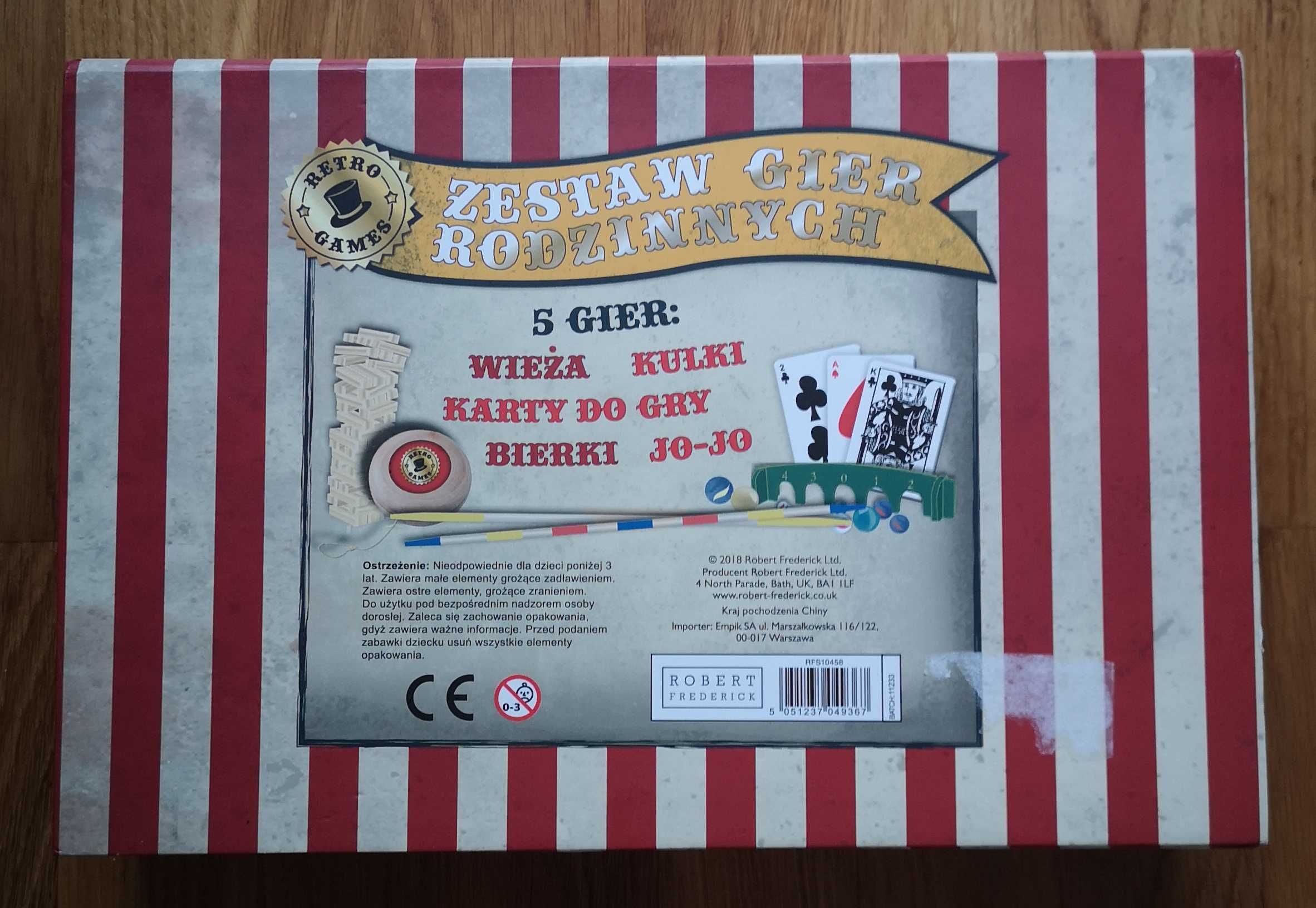 Gra Retro Games zestaw 5 gier bierki jo-jo karty do gry