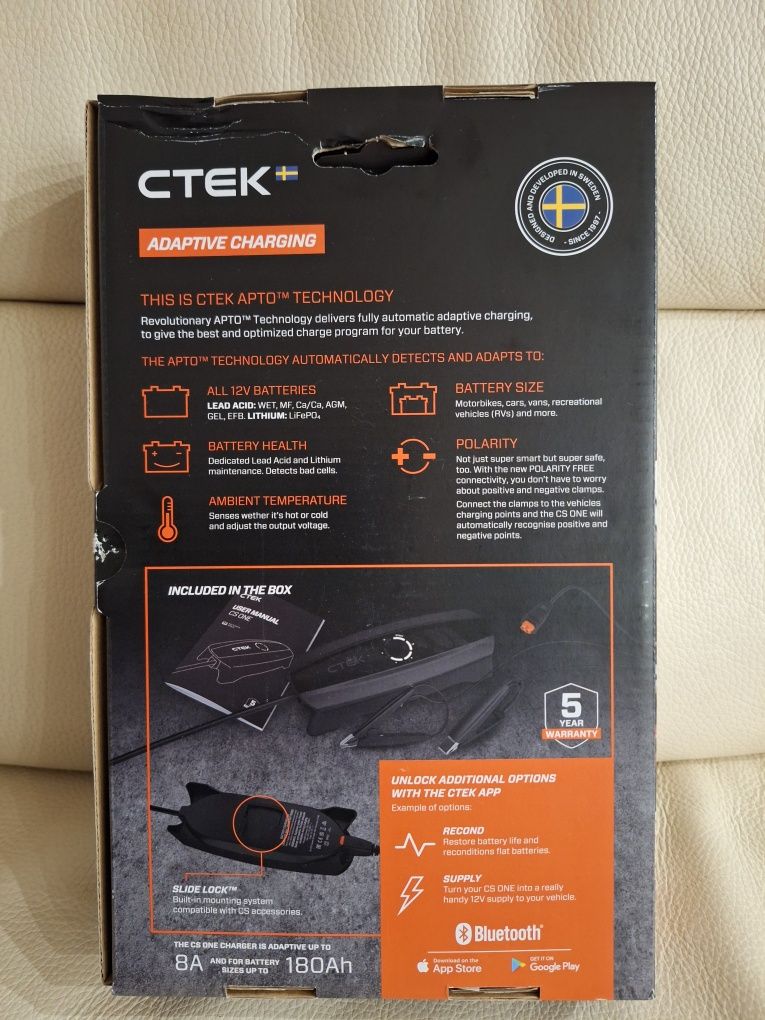 CTEK CS ONE 12V 8A 40-330 LiFePO₄ BLUETOOTH inteligentna ładowarka