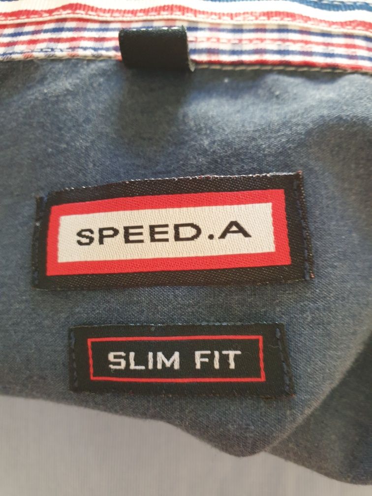 Męska koszula. SLIM FIT. M/ kołnierzyk39-40.