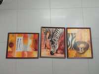 3 Obrazy , obraz drukowany, Boho Afryka
