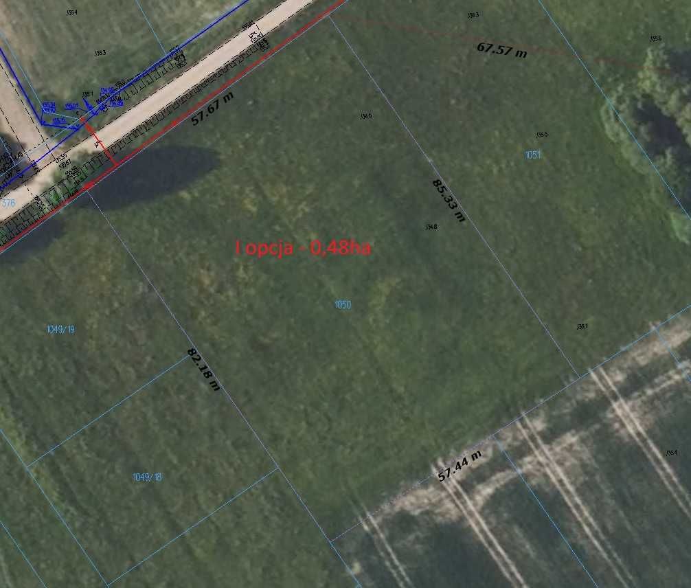 Działka z warunkami zabudowy, Kotły, pow. 0,48ha, lub 1/2 o pow. 0,24