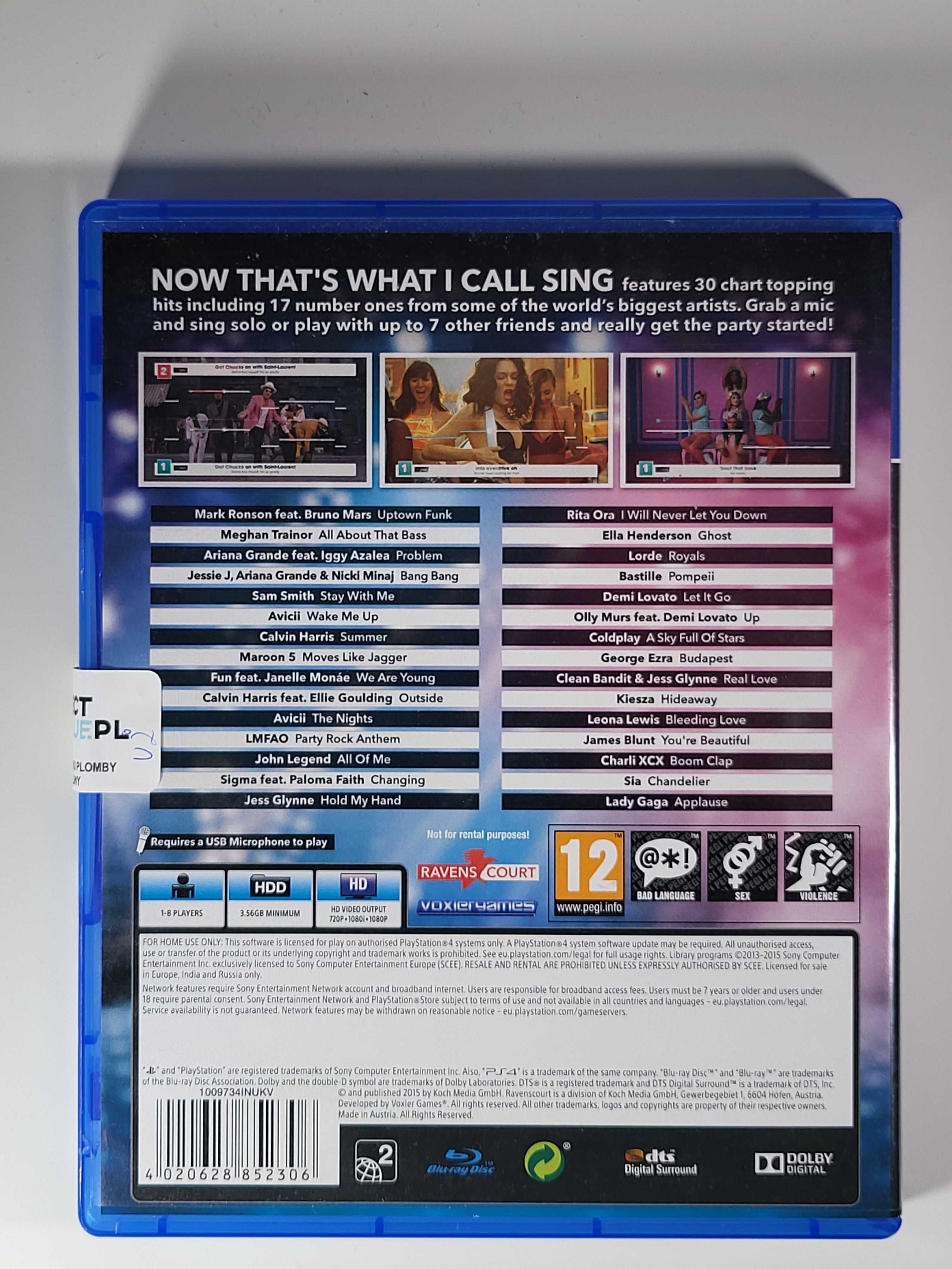 Now That's What I Call Sing / PS4 / Perfect Blue / Gry używane /Służew