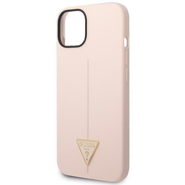 Guess Etui Silicone Triangle do iPhone 14 Plus / 15 Plus 6,7" Różowe