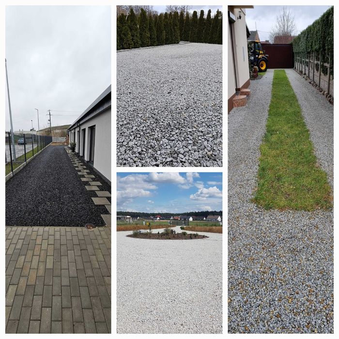 Kamienie ozdobne w BUDZYNIU Grys, Kostka granitowa, Otoczaki,TRANSPORT