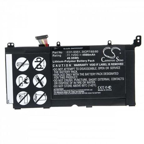 Bateria de Substituição Para Portátil Asus S551L/S551LA/S551LB