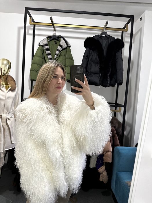 Шуба лама, натуральна шубка з лами