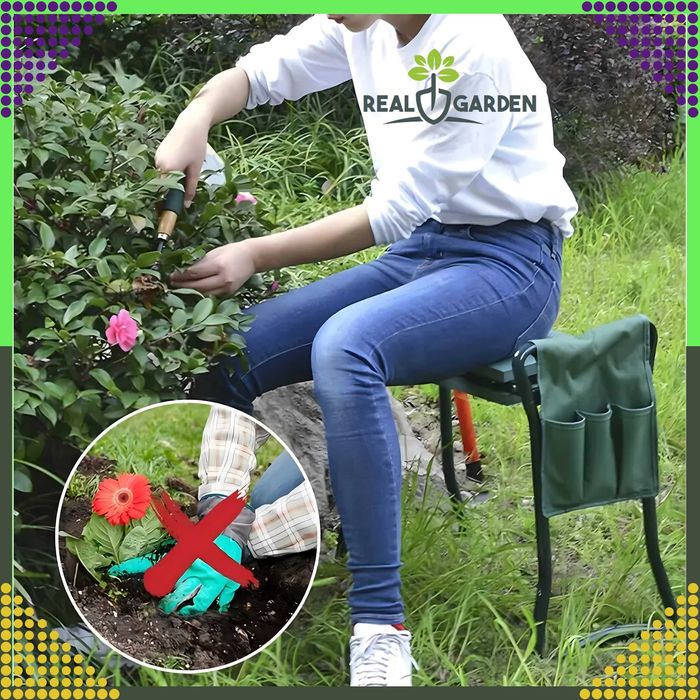 Складаний стілець-колінник + 3 сумки для інструментів