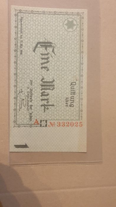 Bankno 1 Marka Getto Łódź z 1940r