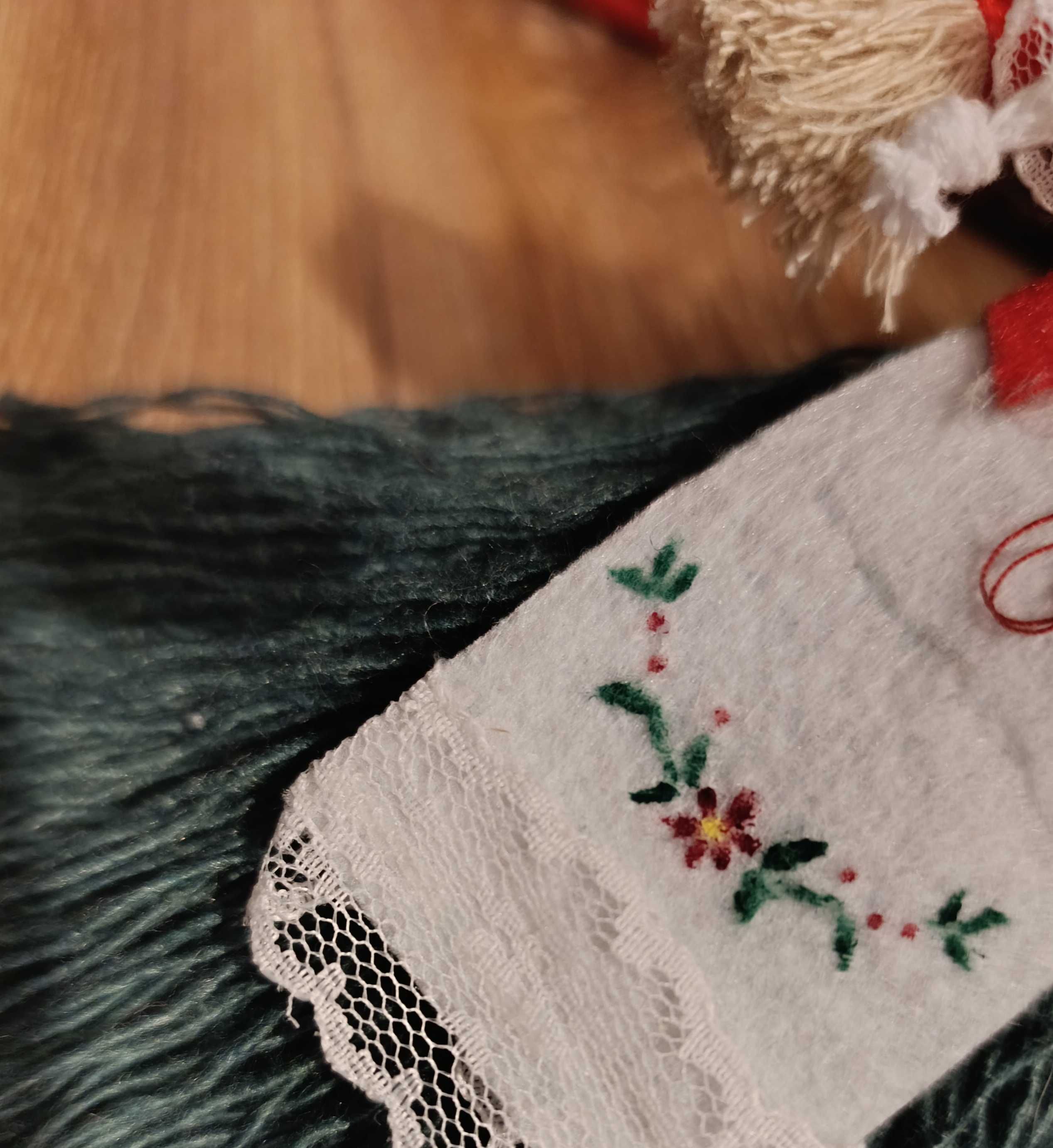 Ludowa lala strój kociewski makrama folk wianek korale para kgw