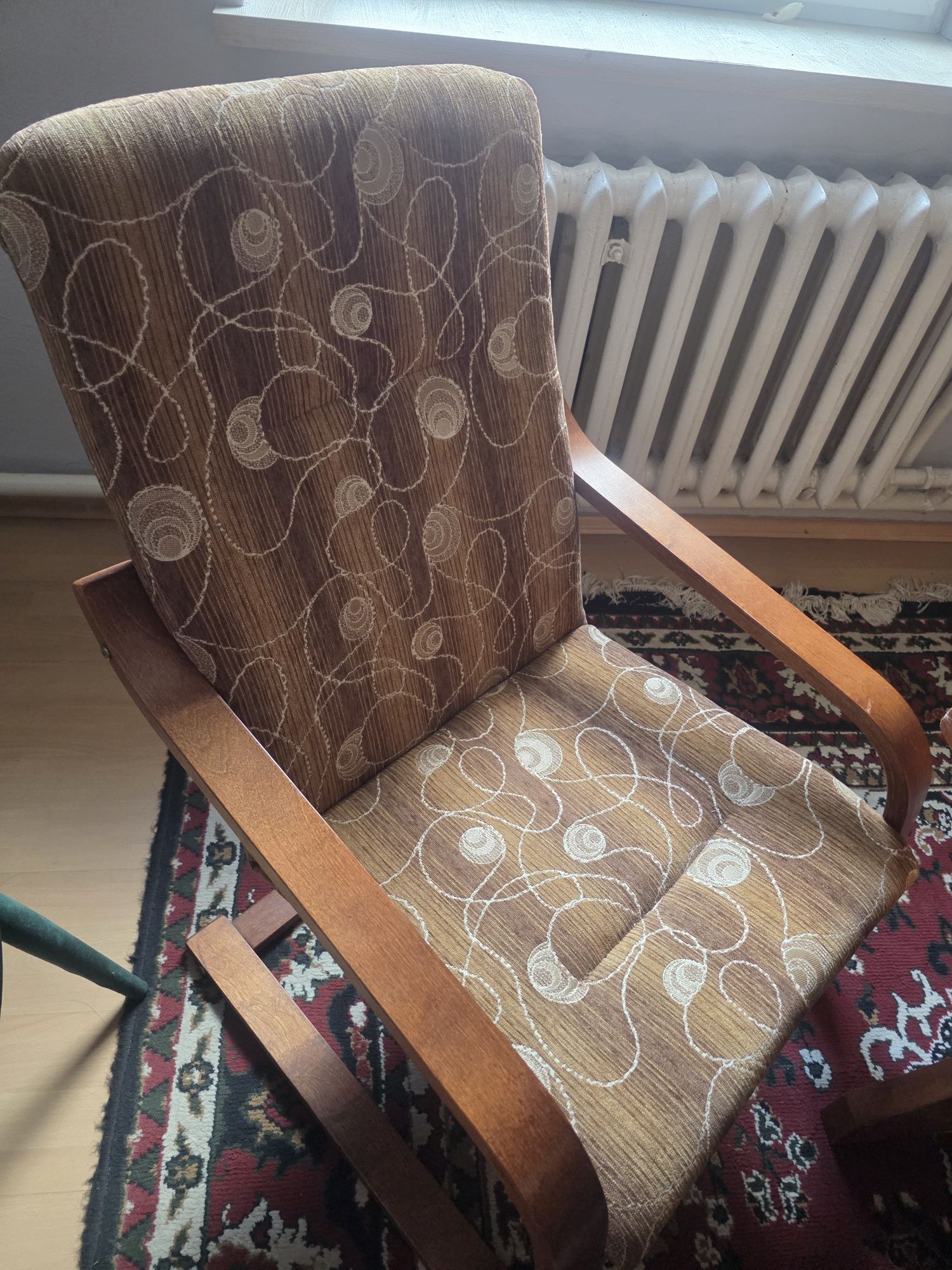 Sofa wersalka kanapa rozkładana dwa bujane fotele
