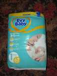 Підгузки 1 Evy baby (newborn size 1, 2–5 кг, 62 шт)
