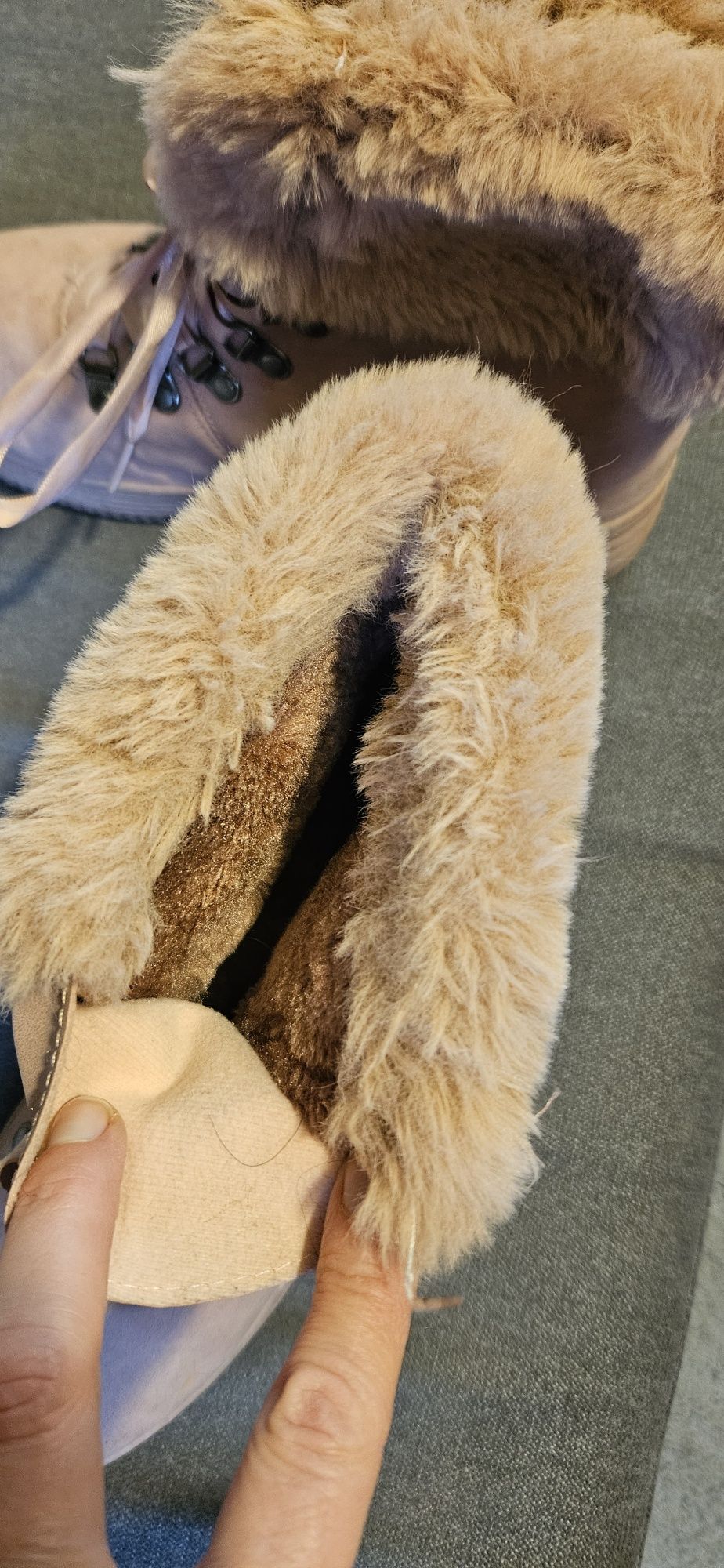 Buty śniegowce pudrowy róż rozmiar 37