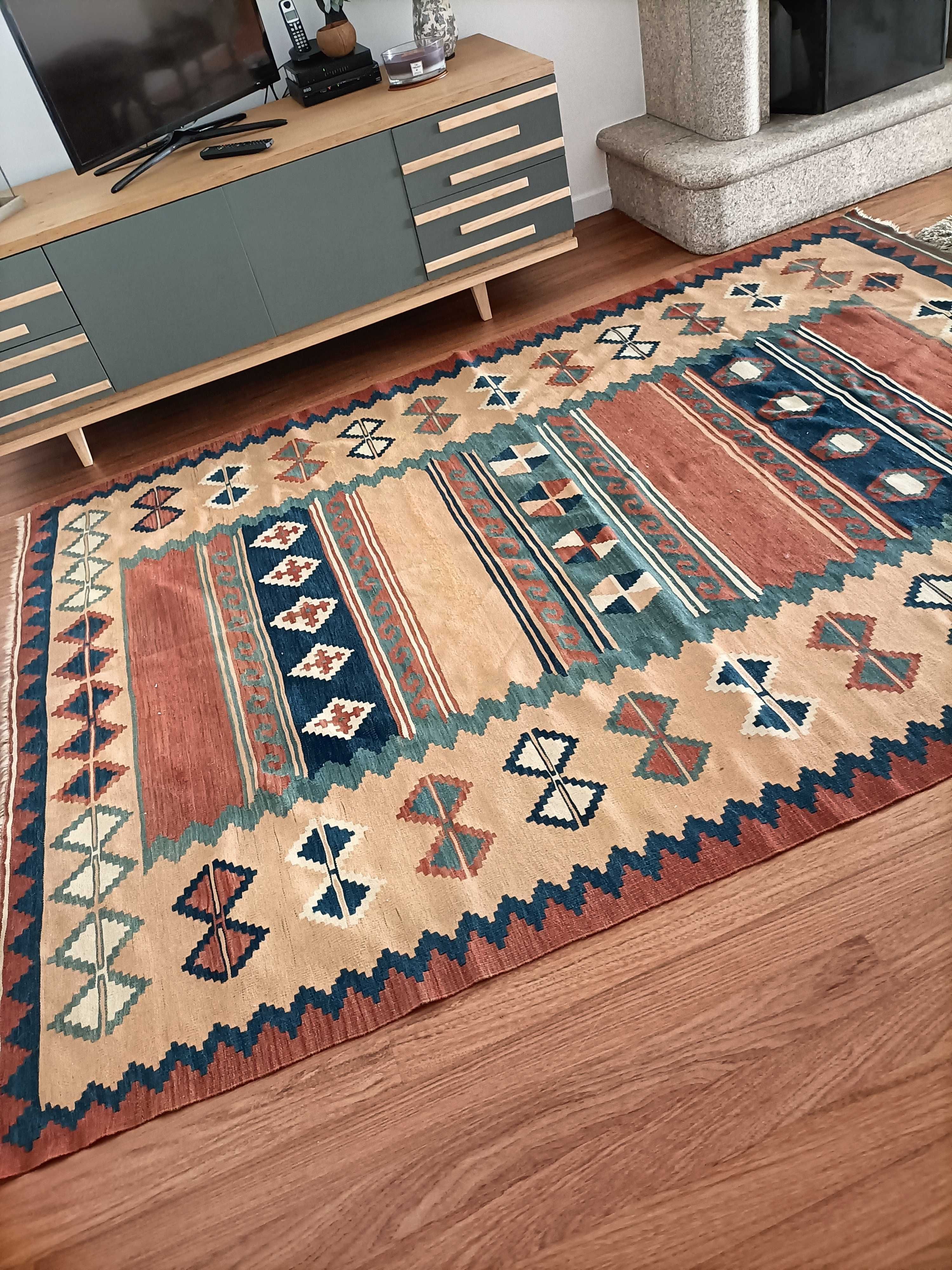 Tapete Kilim lã Natural