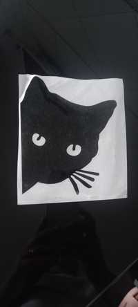 Autocolantes gato preto e branco