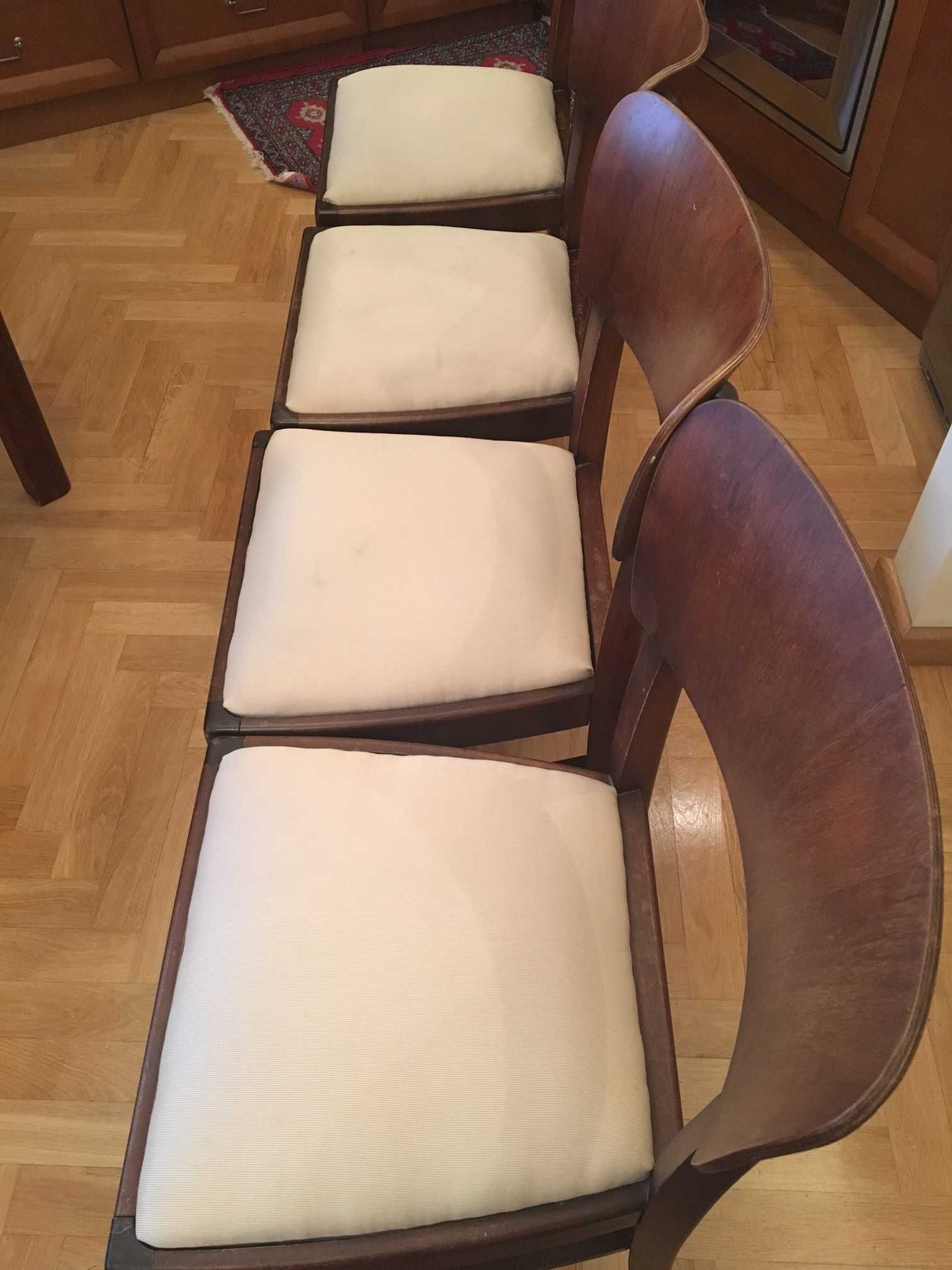 Stary niemiecki stół + 4 krzesła art deco