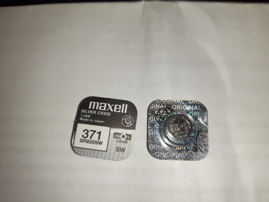 Pilha Maxell 371 1.55V SR69 SR920W 370 Relógios