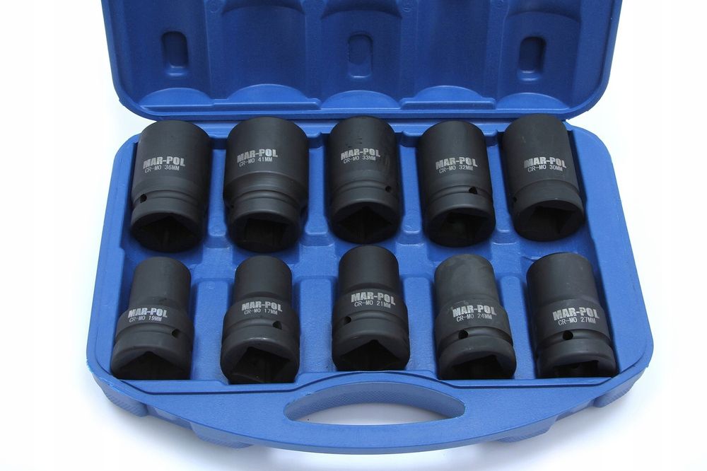 Nasadki Udarowe Sześciokątne 1'' 17-41Mm 10 Szt