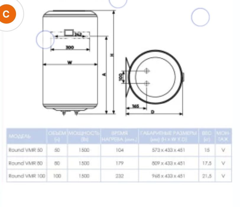 Водонагреватель Atlantic Round 100VMR