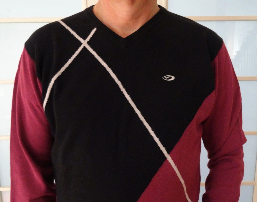 Sweter męski w serek roz L/XL