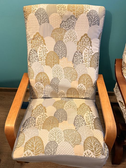 Fotele ikea z nowym obszyciem do kupienia