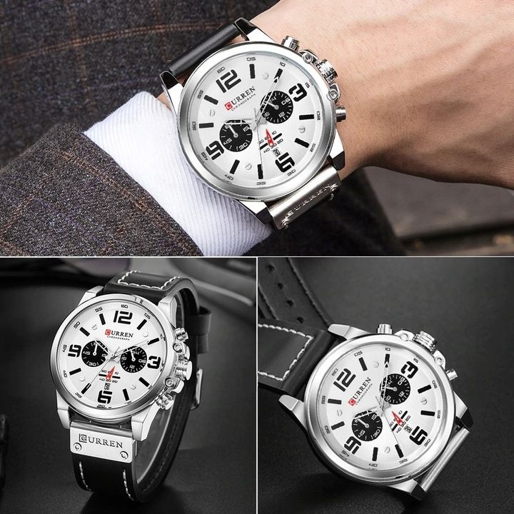Zegarek Męski Curren Klasyczny Elegancki Chronograf Datownik 6 Kolorów