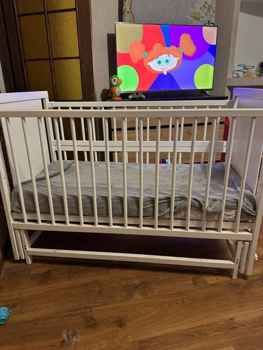 Дитяче ліжко - маятник «Ведмедик» та Матрац Baby Comfort «Алоє Вера»